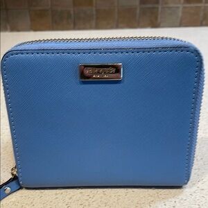 Kate Spade Blue Saffiano Leather Wallet Like New!